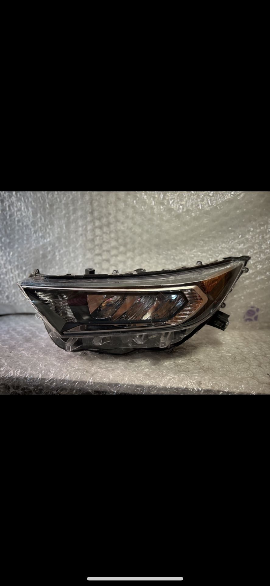 2019-2020-2021 TOYOTA RAV4 LEFT DRIVER SIDE LED HEADLIGHT CHROME BEZEL OEM USED