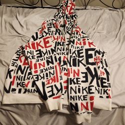 Xl Mens Red Black & White NIKE Hoodie