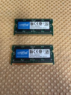 Crucial 8GB DDR3L-1333 SODIMM RAM – 2 Sticks
