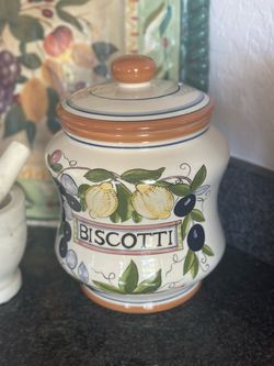 Vintage Biscotti/Cookie Jar