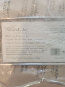 New Pampered Chef BBQ Corn & Skewer Rack #2718 Retired NIP