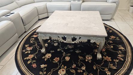 3 Pices Coctail Table With Console Real Marbel Top