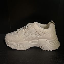 Beige Chunky Sneakers