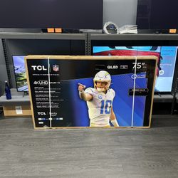 TCL 75 INCH SMART 4k TV NEW DELIVERY AVAILABLE TV SALE 