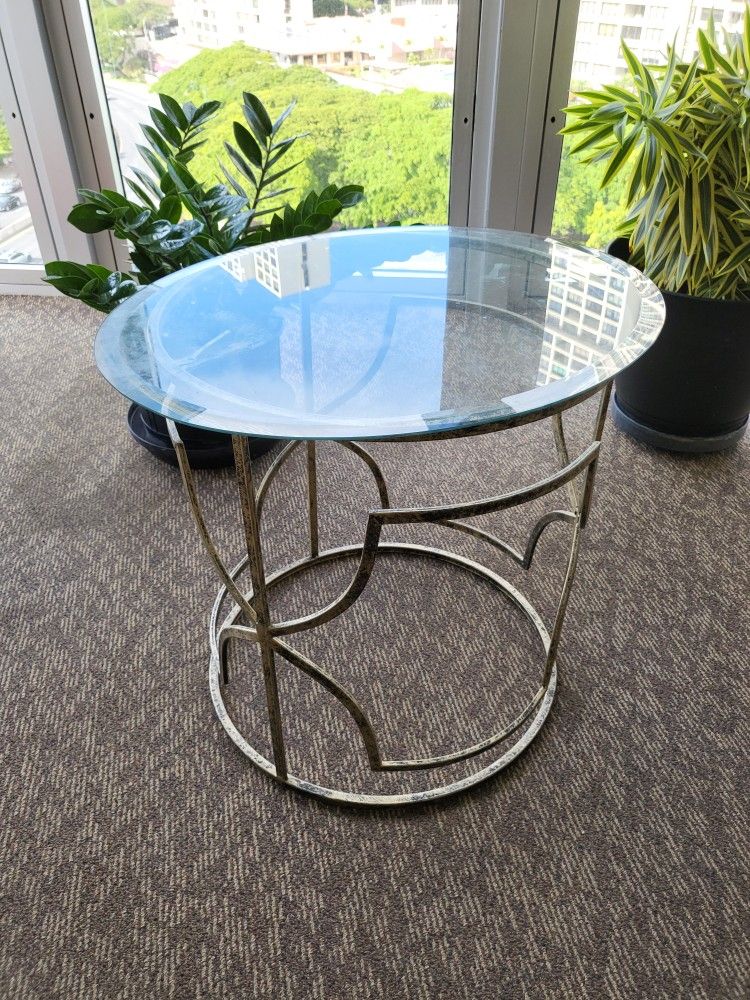 Glass End Table