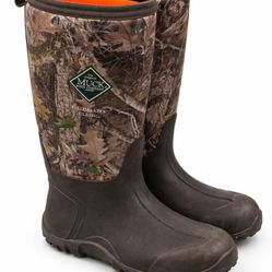 Size 10.5 Muck Boot Company Fieldblazer Classic Camo Hunting Boots – Waterproof – Orange Lined