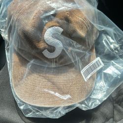 Supreme Pigment Coated S logo 6 panel (brown)