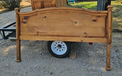 Furniture rustic very heavy  real wood bed size king
