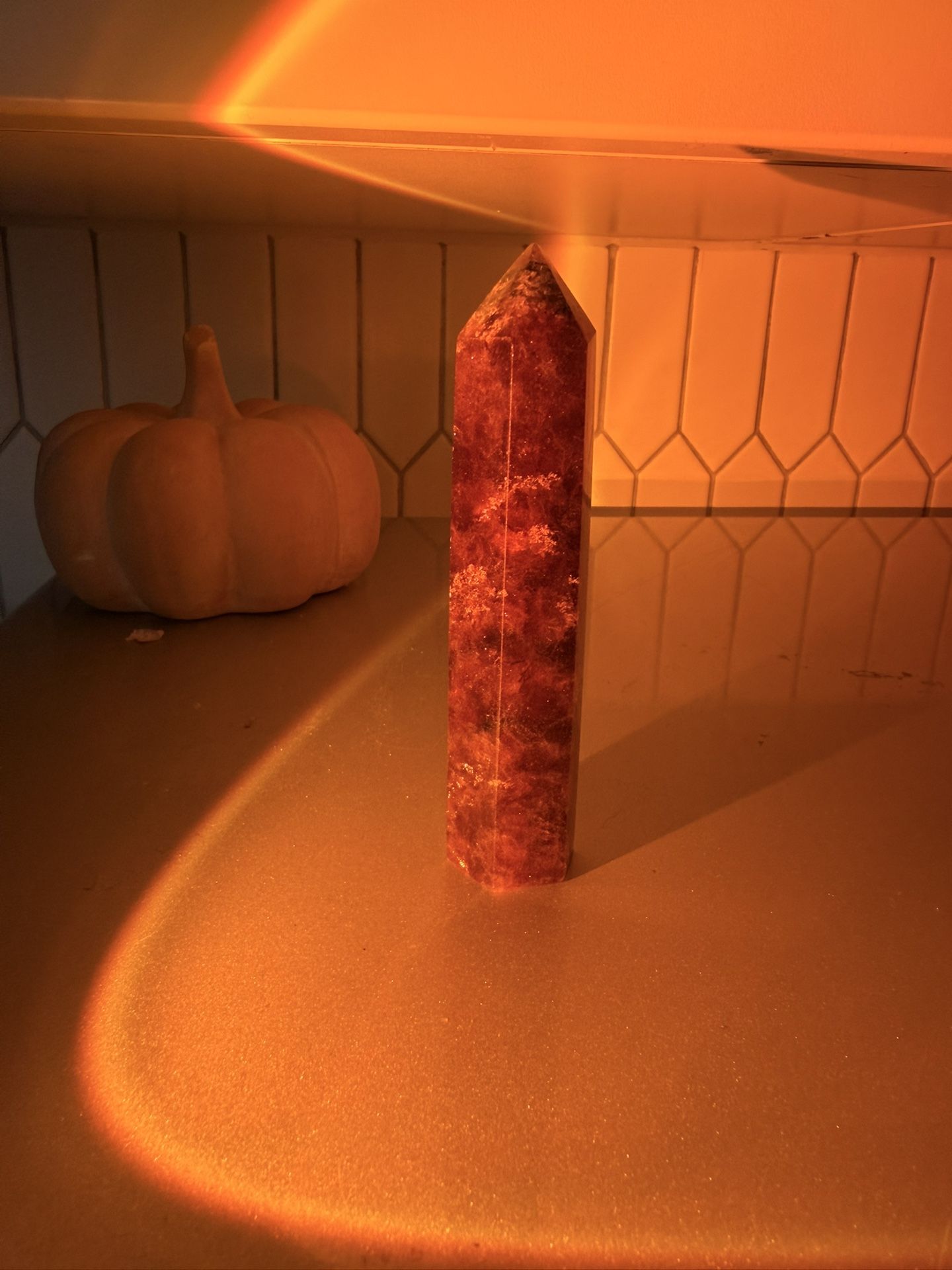 Strawberry Quartz Crystal Tower