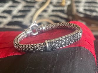 925 Silver bracelet with Black Diamonds