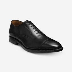 New Allen Edmonds Park Avenue Cap-toe Oxford Dress Shoe black leather- US size 10 / MSRP $450