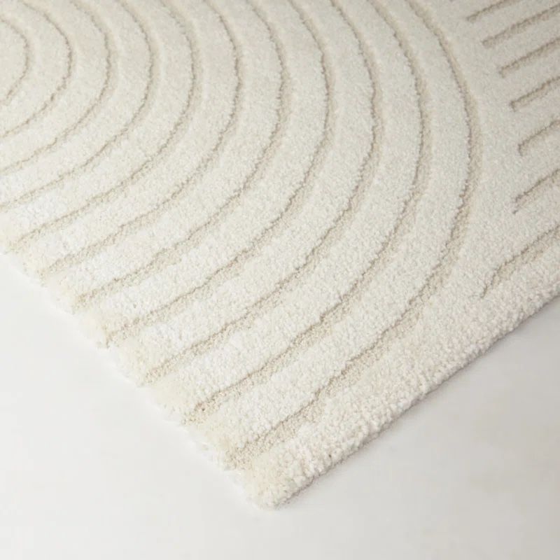 Ayjah Modern Geometric Area Rug by Wade Logan® (Cream, 6’7”x9’)