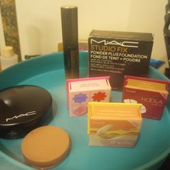 Benefit, Mac and Aruba Island face makeup.