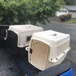 Medium Dog Kennel Crate Carrier Airline Approved like New 28” L by 20” W by 20” $35 Each 