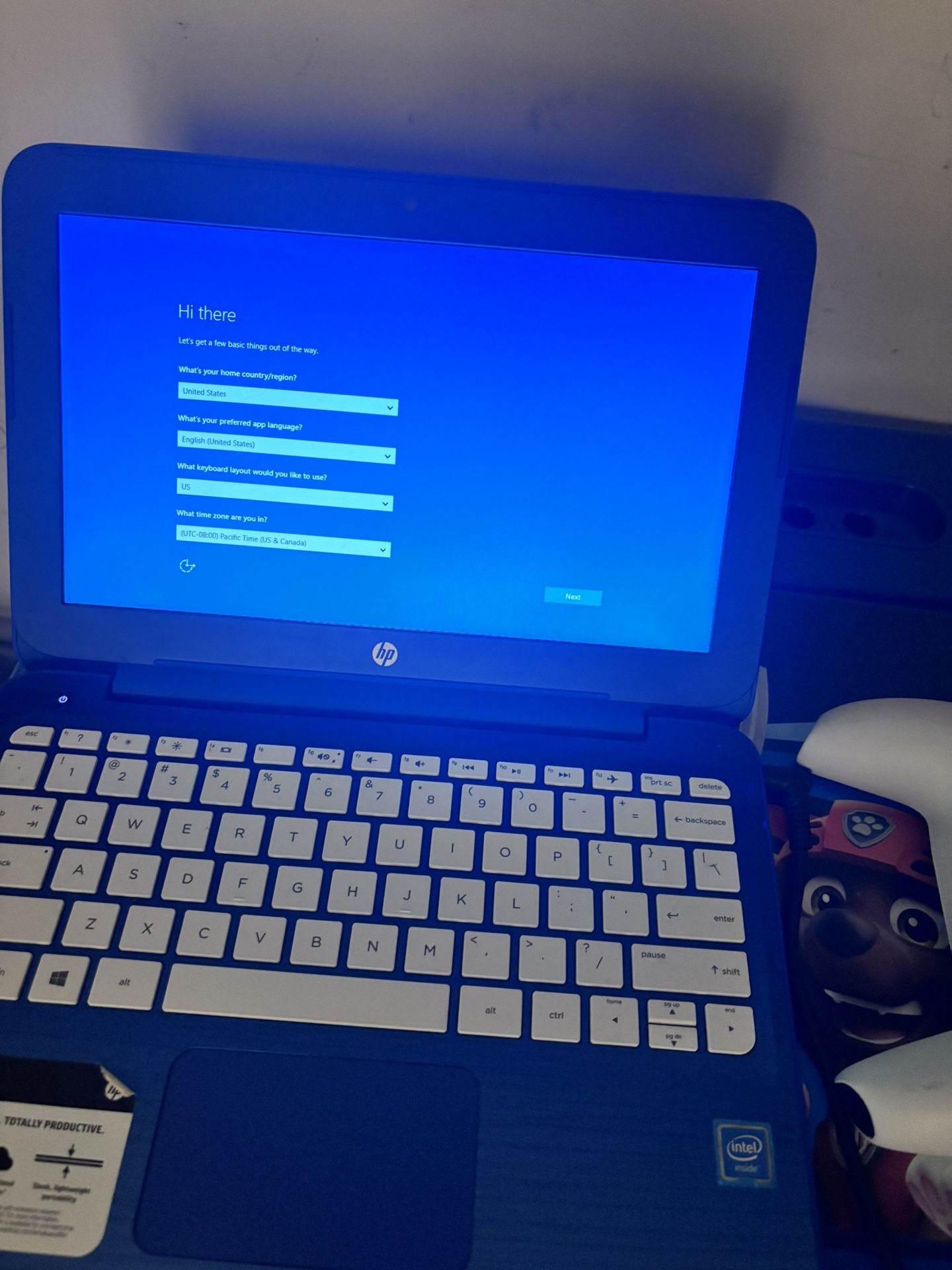 HP Stream 11-r014wm 11.6" Laptop intel N3050/2GB RAM/32GB eMMC/Win 10, Blue