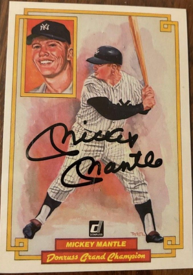 Mickey Mantle Autographed Card