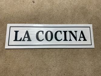 La Cocina Kitchen Wall Metal Sign 39x11