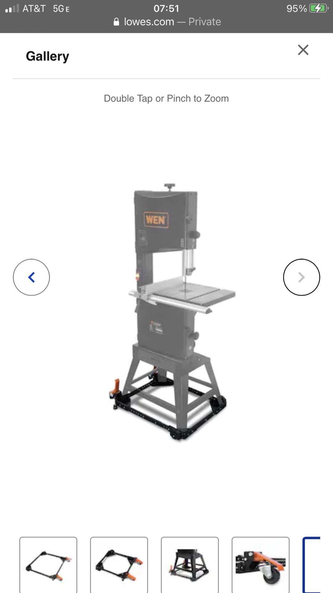 WEN ADJUSTABLE MOBILE BASE