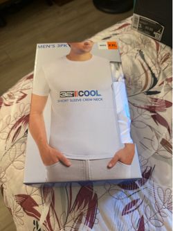 size XXL 360 cool mens short sleeve crew neck