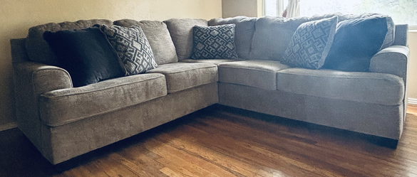 Sectional Corner Style Sectional Sofa Couch & Matching Pillows