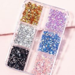 6 Piece Multicolored Nail Art Set 