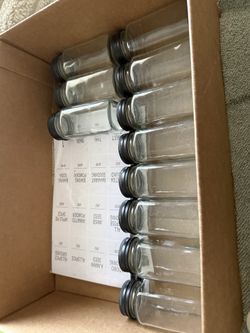 Glass jar spices