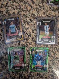 24-Card 2026 Panini Prizm Monopoly FIFA Lot – Messi Silver, Ronaldo, Cavani /500