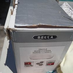 Bella  Triple Slow Cooker Buffet And Server Available 