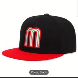 Letter M Embroidery Snapback Hat Hip Hop Unisex Baseball Cap Color Block Sunshade Dad Hats For man and women 