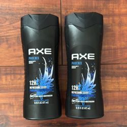 AXE  PHOENIX 12H Refreshing Scent Body Wash: CRUSHED MINT And ROSEMARY Scent; 16 oz Each (2 For $8)