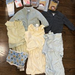 Infant Baby Bundle - Clothing And Swaddles