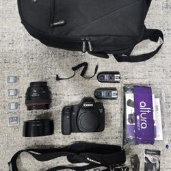 Canon 6D Camera + 50mm 1.2 Lens + Accessories 