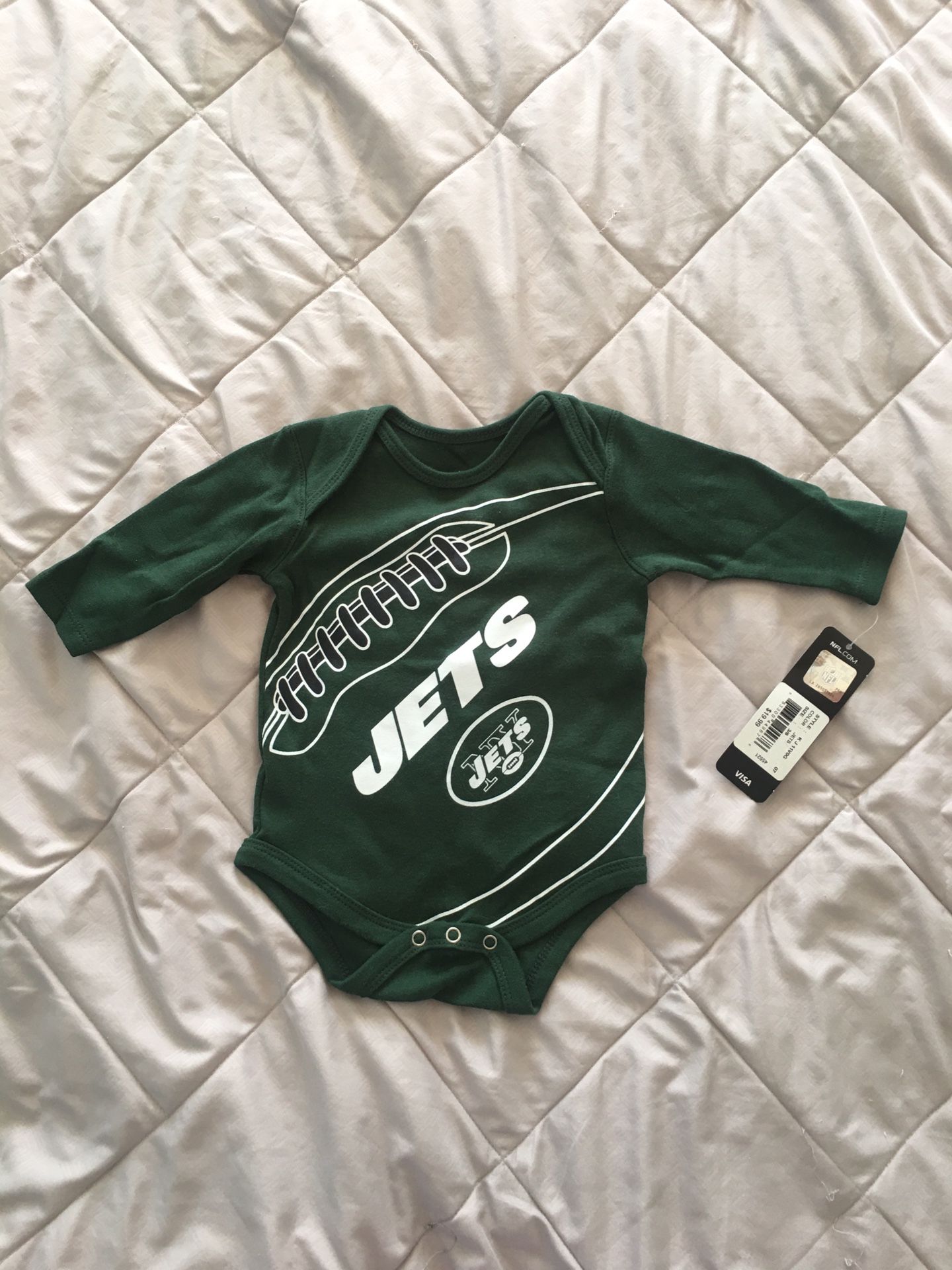 NY Jets Onesie, Security Blanket & Rattle