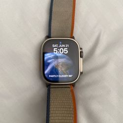 Apple Watch Ultra 2 49mm Titanium Case Blue Alpine Loop - M