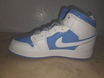 Baby blue and white Jordan Og air forces "Signal Blue"