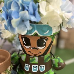 Army Trooper Flower Pot