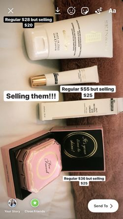 Skincare and highlighter