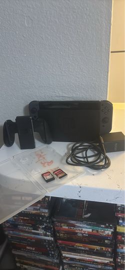 Nintendo Switch Console (Gray) - Like New + 2 Free Games (No Box)