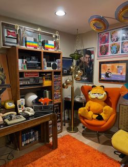 1980s Vintage Big Garfield Plush