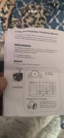 Cobiz LED Head Light rechargeable (New)