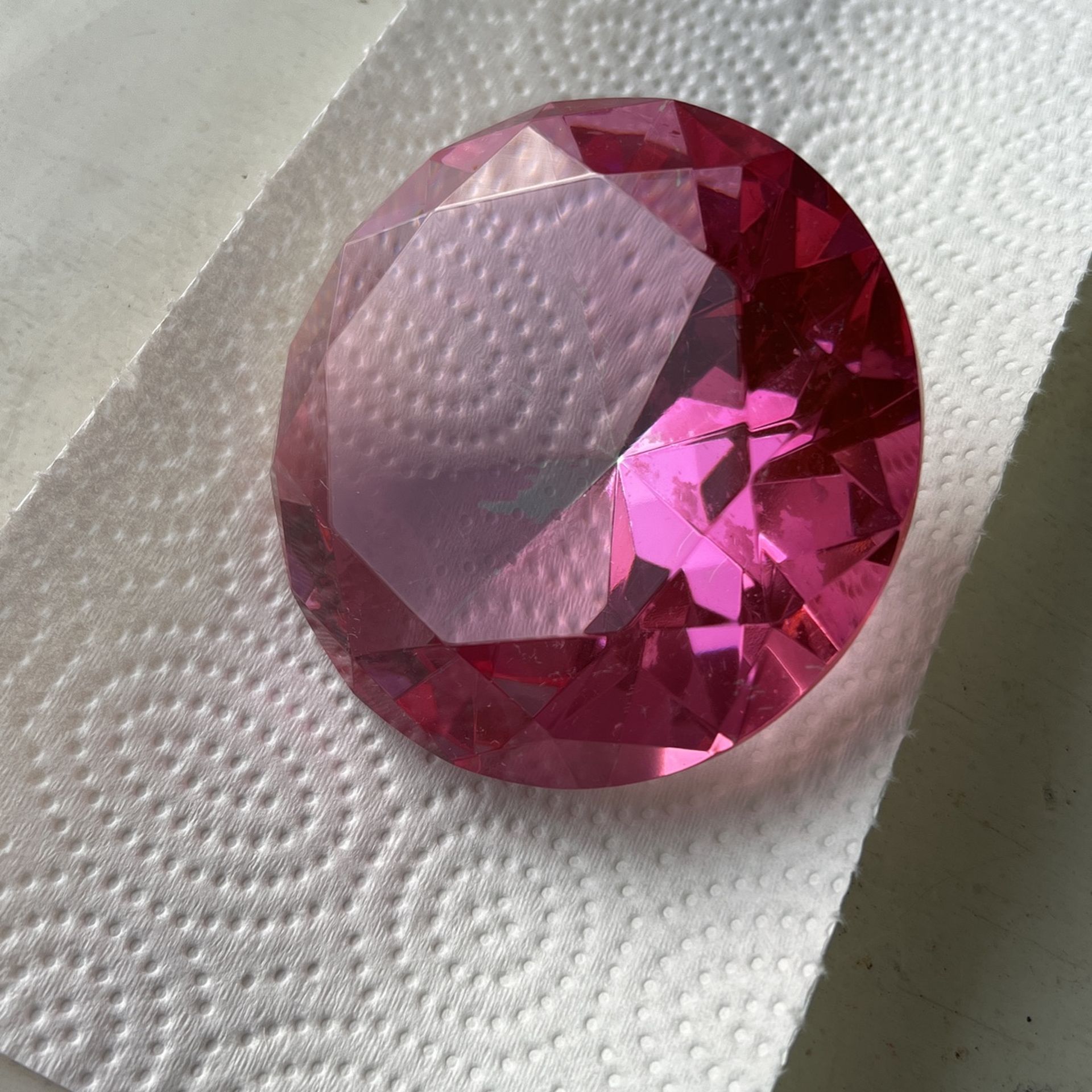 Big Beautiful Pink Diamond Paperweight