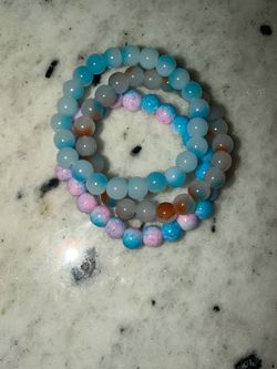 Beaded Stretch Bracelets Set of 3