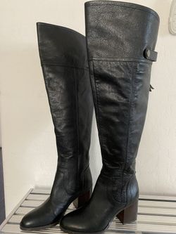 FRANCO SARTO Wide Calf , Size 8M -WC , Over The Knee Black Boots 