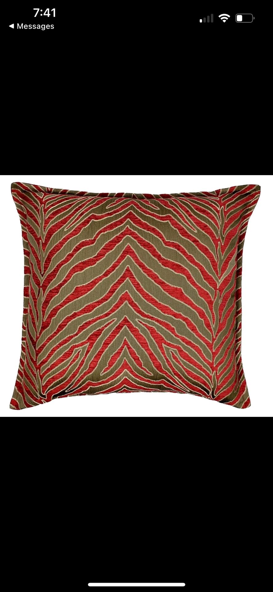 Sherry Kline Barlow Red 22-inch Decorative Pillow, Model SK001177