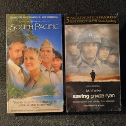 Two Films- Saving Private Ryan (VHS-1998) & South Pacific  (VHS-2001) Brand New!