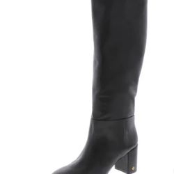 FIRM On PRICE Tory Burch Brooke Slouchy 75mm Boot Nappa Leather Perfect Black Size 6