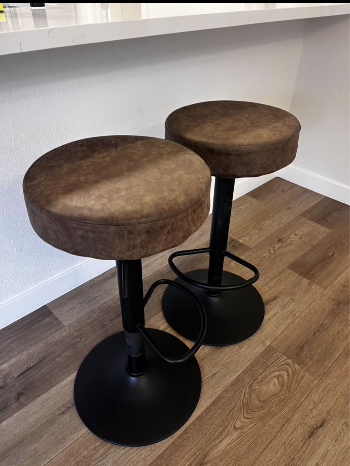 Bar Stools Adjustable Cognac 2