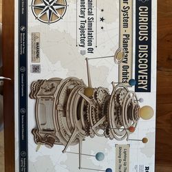 ROKR Solar System Mechanical Model Kit – New, Sealed – STEM Wooden Orrery