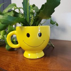 Vintage Retro Smiley Face Mug or Planter