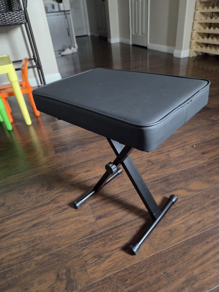 🎹🎸 Adjustable Padded Music Bench - Perfect for Piano, Keyboard, Guitar & More